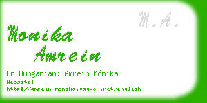 monika amrein business card