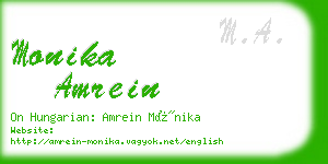 monika amrein business card